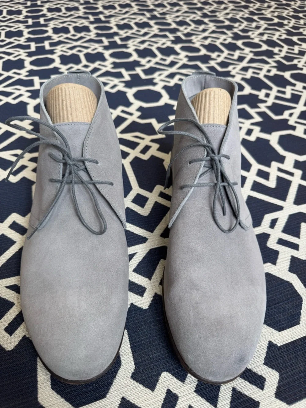 Bruschi Gray Suede Chukka Boots Italian Handmade Mens Sz 44 US 11